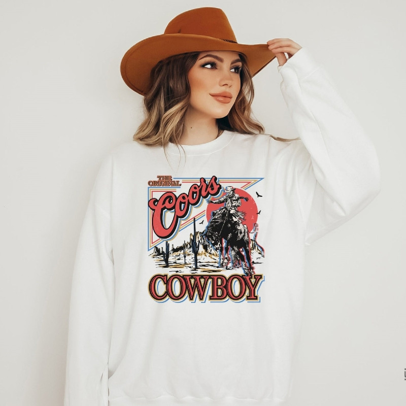 Coors Original Cowboy Heather Colors T-Shirt, Heather Colors Western Tee, Rodeo T-Shirt, Original Coors Shirt Gift.jpg
