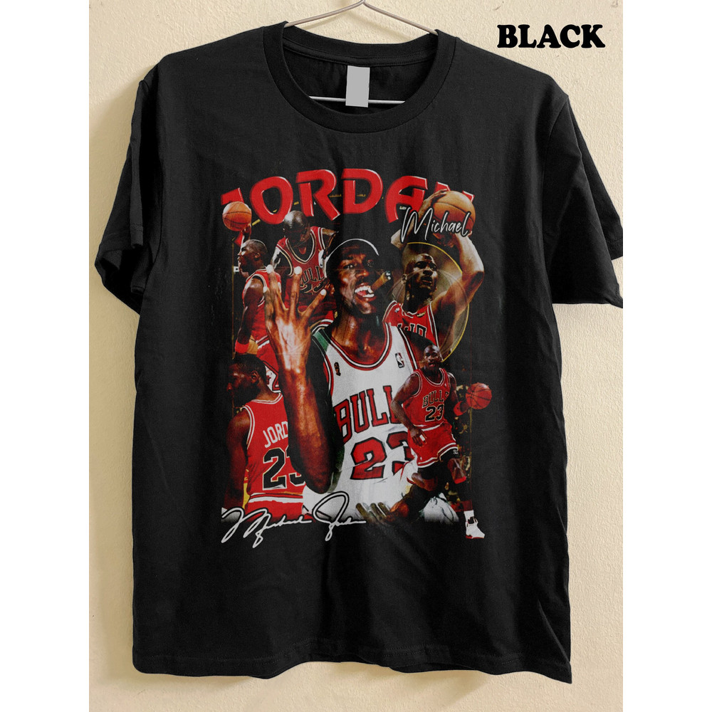 Vintage 90s Basketball Bootleg Style T-Shirt Michael Jordan Graphic Tee Retro Basketball Shirt Unisex Oversized Washed Shirt Gift.jpg