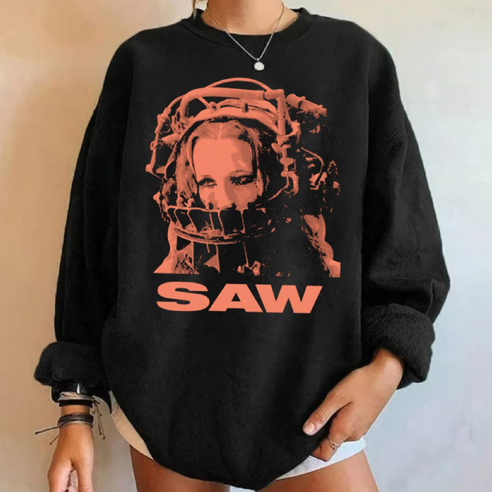 Vintage Saw Reverse Bear Trap movie promo tee, SAW Movie Vintage 90s T Shirt, Saw Horror Movie T Shirt 1.jpg