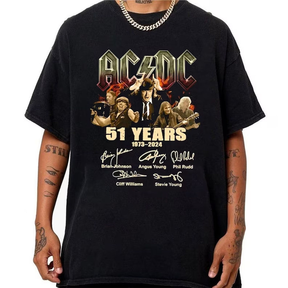 Graphic 51 Years ACDC 1973-2024 Shirt, Tour 2024 Shirt, Signature ACDC Rock Band Shirt Fan Gifts, Acdc Band Tour 2024 Shirt, Acdc Shirt.jpg