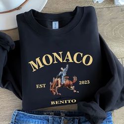retro monaco sweatshirt, nadie sabe lo que va pasar manana, benito sweatshirt, gift for fan, bunny sweatshirt, music shi