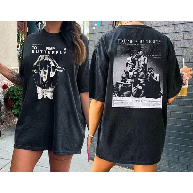 To pimp a butterfly Tracklist Shirt, kendrick lamar shirt, Hiphop music hoodie, Music Band Shirt, Pimp A Butterfly Shirt, Rapper Shirt.jpg