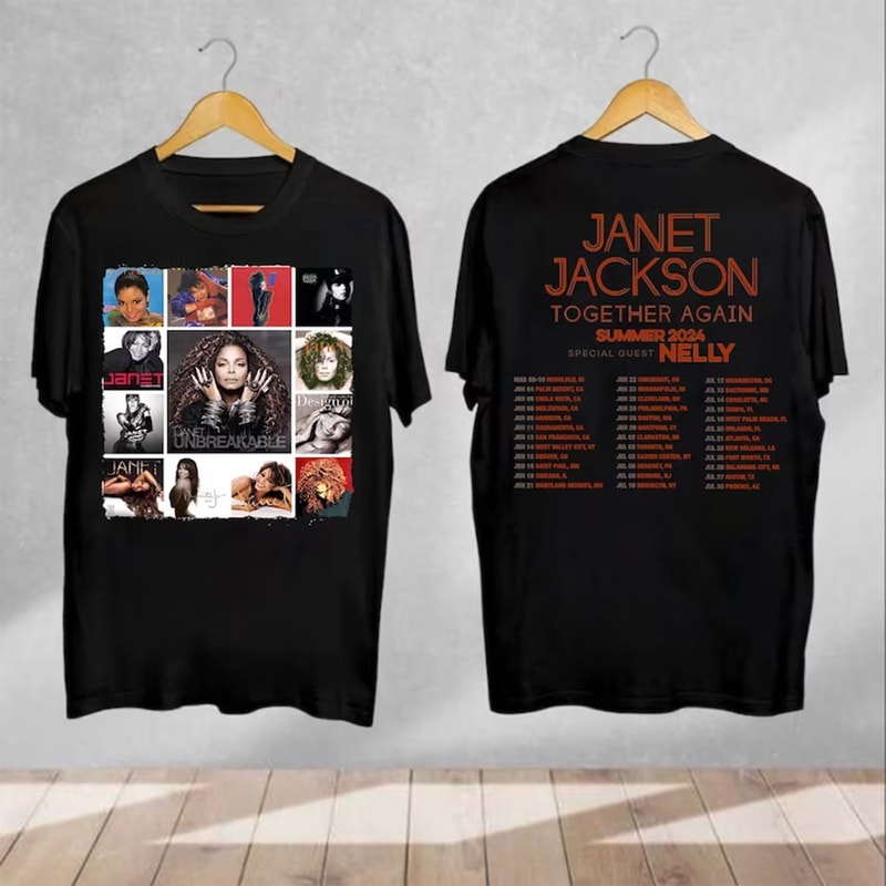 Vintage Janet Jackson Together Again Tour 2024 T-Shirt, Janet Jackson Tour Shirt, Janet Jackson Shirt Fan Gifts, Janet Jackson Concert Shirt.jpg