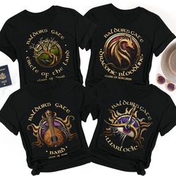 baldurs gate 3 classes subclasses matching shirt, assassin c, 17