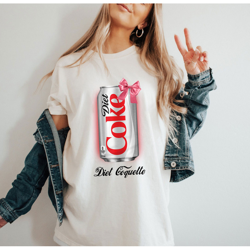 Diet Coke Meme Shirt, Diet Coquette, Tumblr Y2k Silly Shirt, Balletcore Shirt, Diet Coke Hoodie, Diet Coke Sweatshirt.jpg