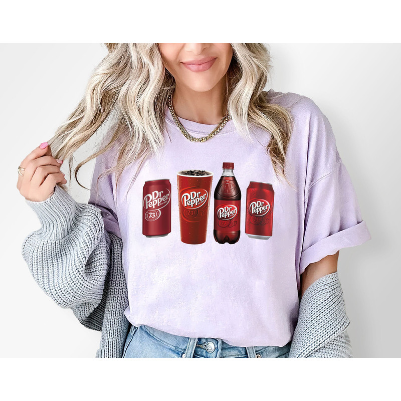 Dr. Pepper Bottle Line-Up Funny Shirt, Vintage Soda Canned Sweater, Trendy Sweatshirt For Valentine, Gift for Soda Lover, Dr Pepper Bottles.jpg