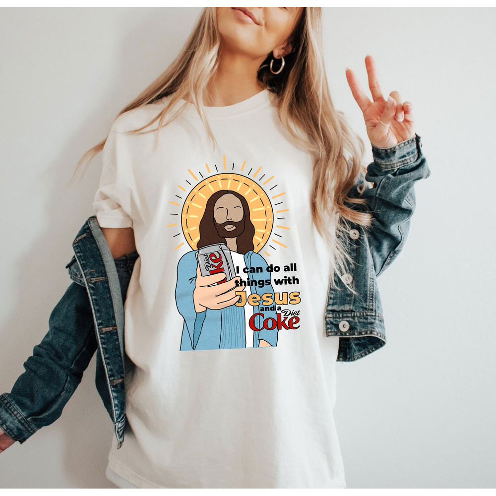 I Can Do All Things with Jesus and Diet Coke Shirt, Christian Clothing, Diet Coke Soda, Diet Coke Cans Shirt, Diet Coke Apparel.jpg