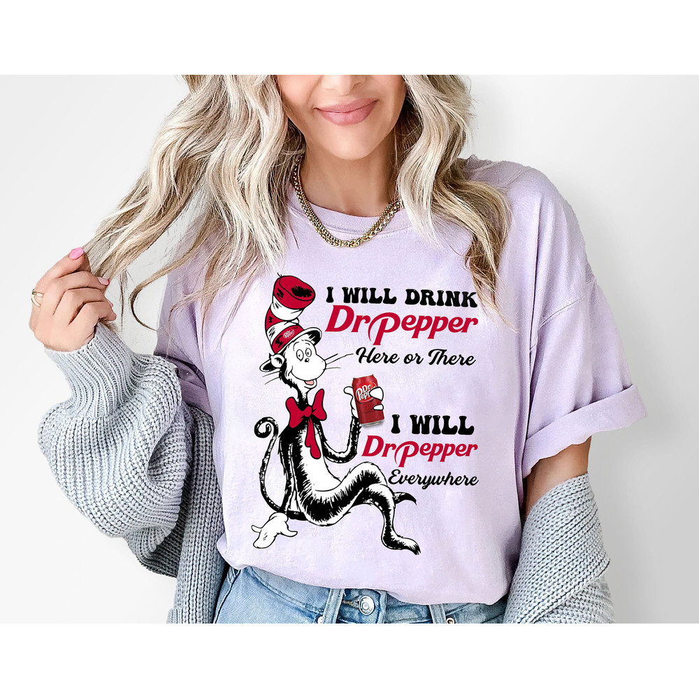 The Cat in the Hat Dr Pepper Shirt, Trendy Dr Peper Gifts, Dr Peepper Merch, Soda Sweatshirt, Dr Pepper Funny Shirt.jpg