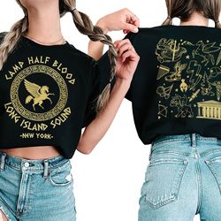 two-sided camp half blood percy jackson shirt, celestial oly, 242