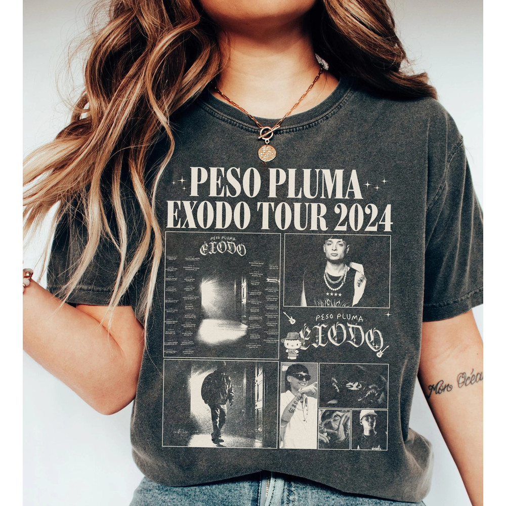 90s Vintage Peso Pluma Homage Shirt, Peso Pluma Merch Shirt, Peso Pluma Exodo Tour 2024 Shirt, Exodo 2024 Concert Shirt For Fan Unisex.jpg
