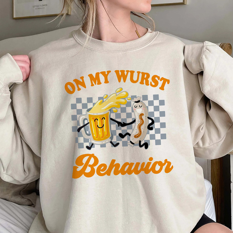 Funny Oktoberfest Sweatshirt, Oktoberfest Unisex Shirt, Group Drinking Tee,Oktoberfest Matching Shirts,Wurst Behavior Schnitzel Faced Hoodie.jpg