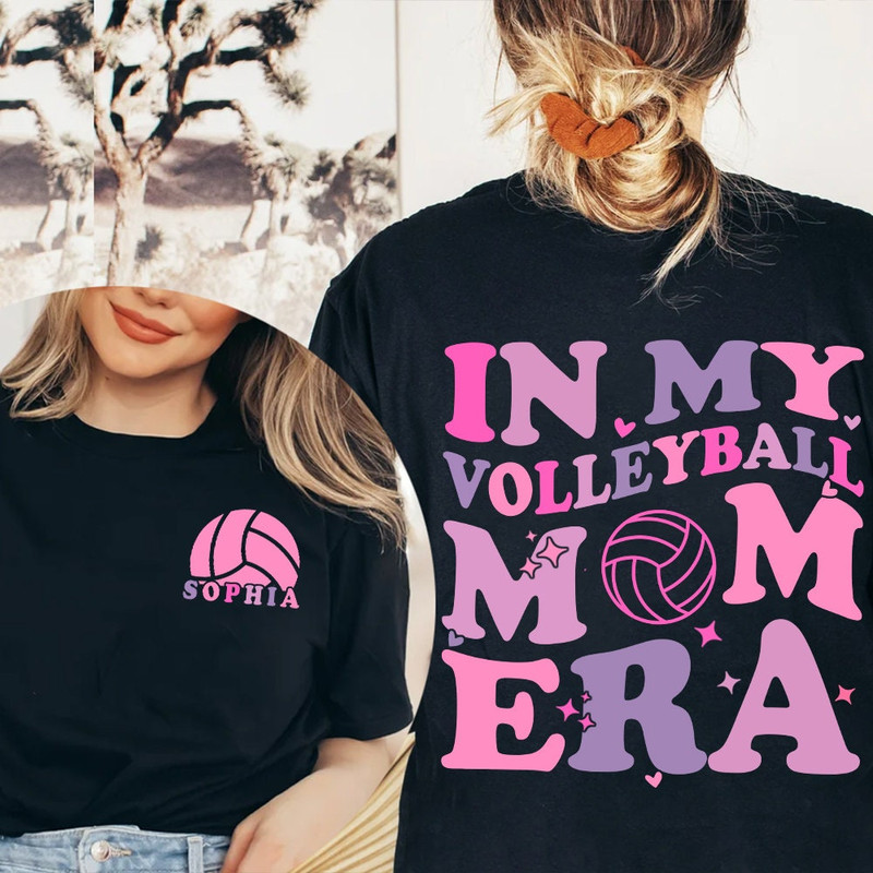 Personalized In My Volleyball Mom Era Sweatshirt, Custom Volleyball Shirt, Volleyball Mom Shirt, Mom Shirt, Volleyball Mom Game Day Hoodie.jpg