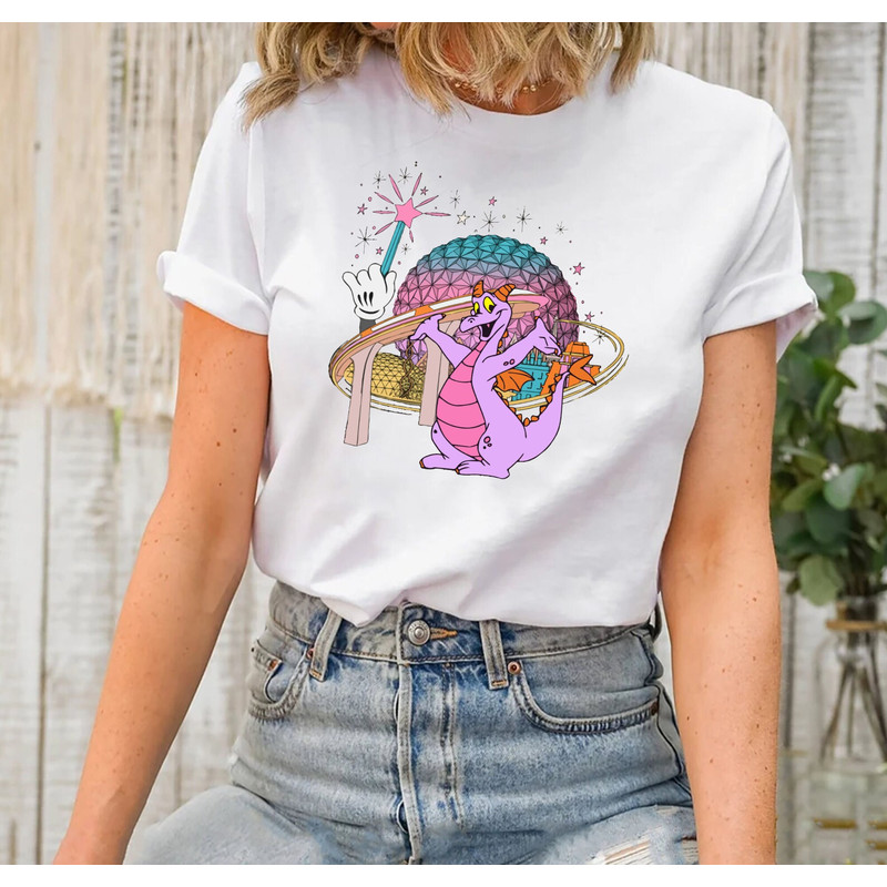 Disney Dragon Figment Shirt Epcot Figment Shirt, Mascot Figment Shirt, Disney Floral Figment Shirt, Disney Vacation, Disney Epcot Trip Tee.jpg