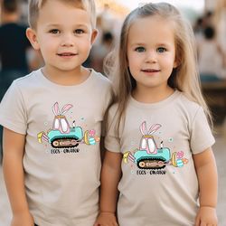 easter tractor shirt, eggs cavator shirt, easter toddler shi, 243
