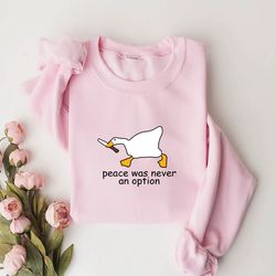 murder duck crewneck sweatshirt, untitled duck game, duck wi, 394