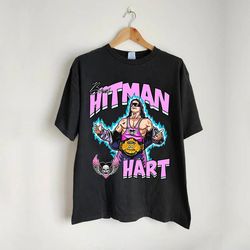 bret hart vintage 90s graphic shirt, bret hart hitman sweatshirt, 18