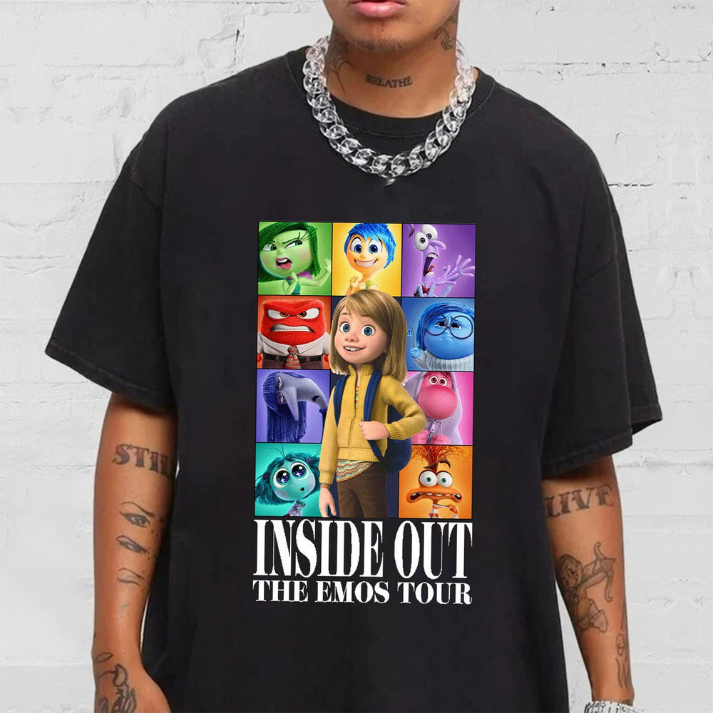 Inside Out The Emotions Tour Shirt, Inside Out 2 Shirt, Inside Out Characters Tee, Joy Sadness Anger Fear, Disney Pixar, Disney Movie Shirt.jpg