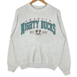 vintage anaheim mighty ducks hockey sweatshirt, anaheim ducks hockey shirt, 117