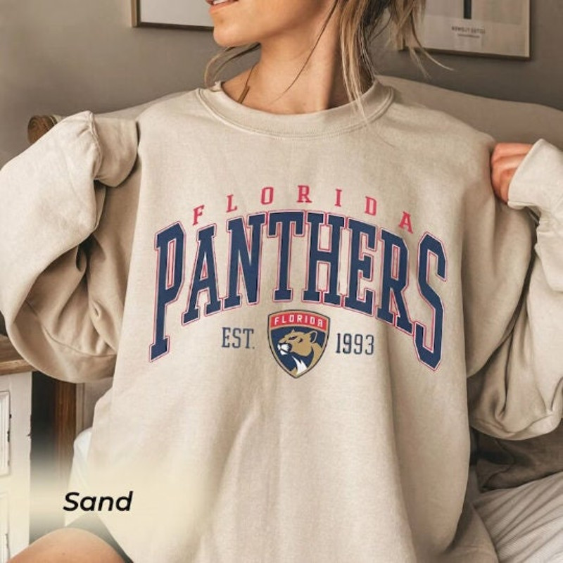 Vintage Florida Sweatshirt, Florida Hockey Crewneck, Miami Hockey Shirt, College Sweater, Panther Hockey Hoodie, Hockey Fan Shirt.jpg