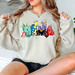 the little mermaid disney mama sweatshirt, disney ariel prin, 81