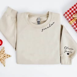 custom grandma sweatshirt, personalized nanny gift, 25