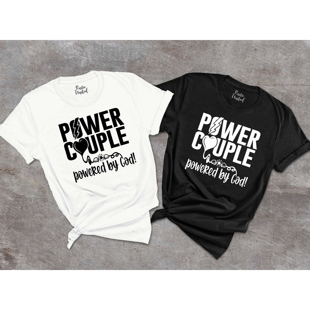 Power Couple Shirts, Christian Gifts, Husband and Wife T-shirt, Matching Couples Tee,Anniversary Gifts,Religious Shirts,Couple Cruise Outfit.jpg