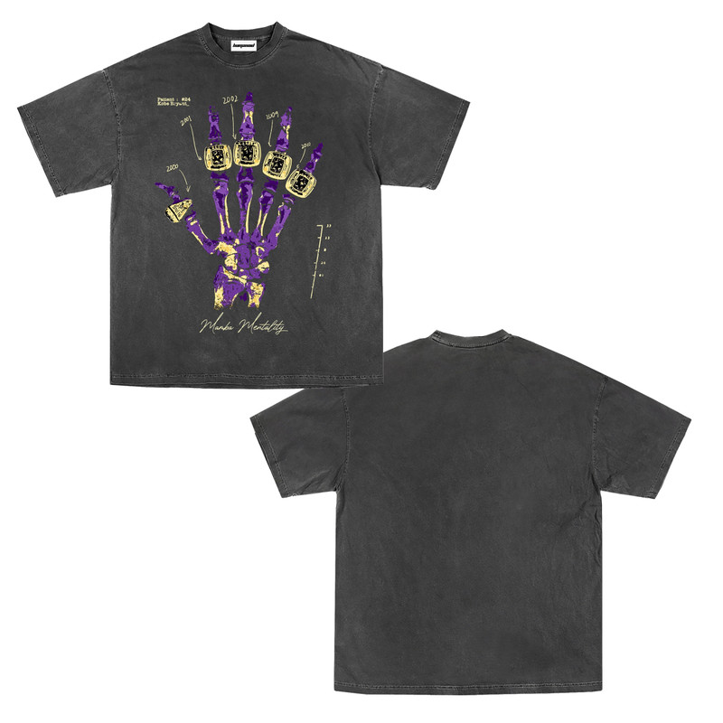 Kobe Bryant Championship Ring Hand LA Basketball Lakers Streetwear T-Shirt.jpg