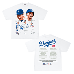 la baseball dodgers 2024 team shohei ohtani, mookie betts streetwear t-shirt