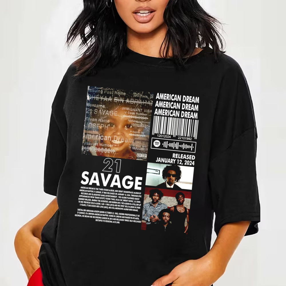 Vintage 21 Savage Tour 2024 Merch 21 Savage Tour 2024 Sweatshirt, The American Dream Tour 2024 Shirt 2 side sweatshirt.jpg