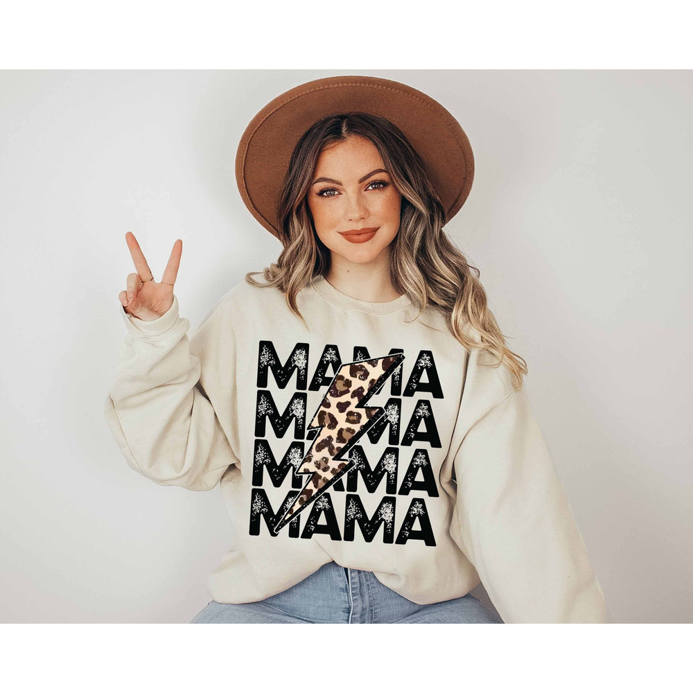Cool Mom Sweatshirt, Best Mom Sweatshirt, Mom Gift for Her, New Mom Sweatshirt, Leopard Mothers Day, Mama Mama Mama Tee, Mama Birthday Gift.jpg