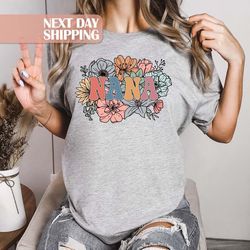 floral nana shirt, new nana shirt, blessed nana shirt, flora