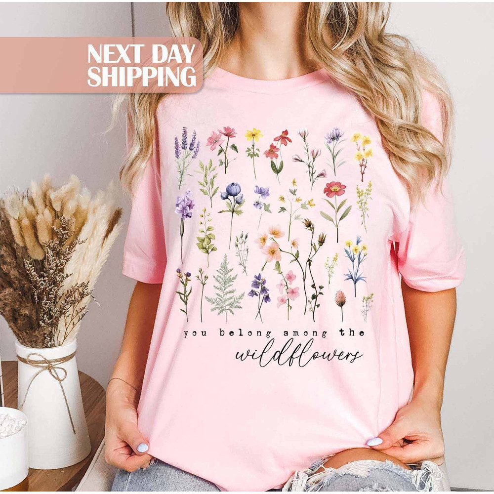 Flower Graphic Shirt, Nature Lover Shirt, Mom Gardening Gift, Boho Floral Shirt, Wildflower Shirt, Plant Mom Shirt, Cottagecore Shirt.jpg