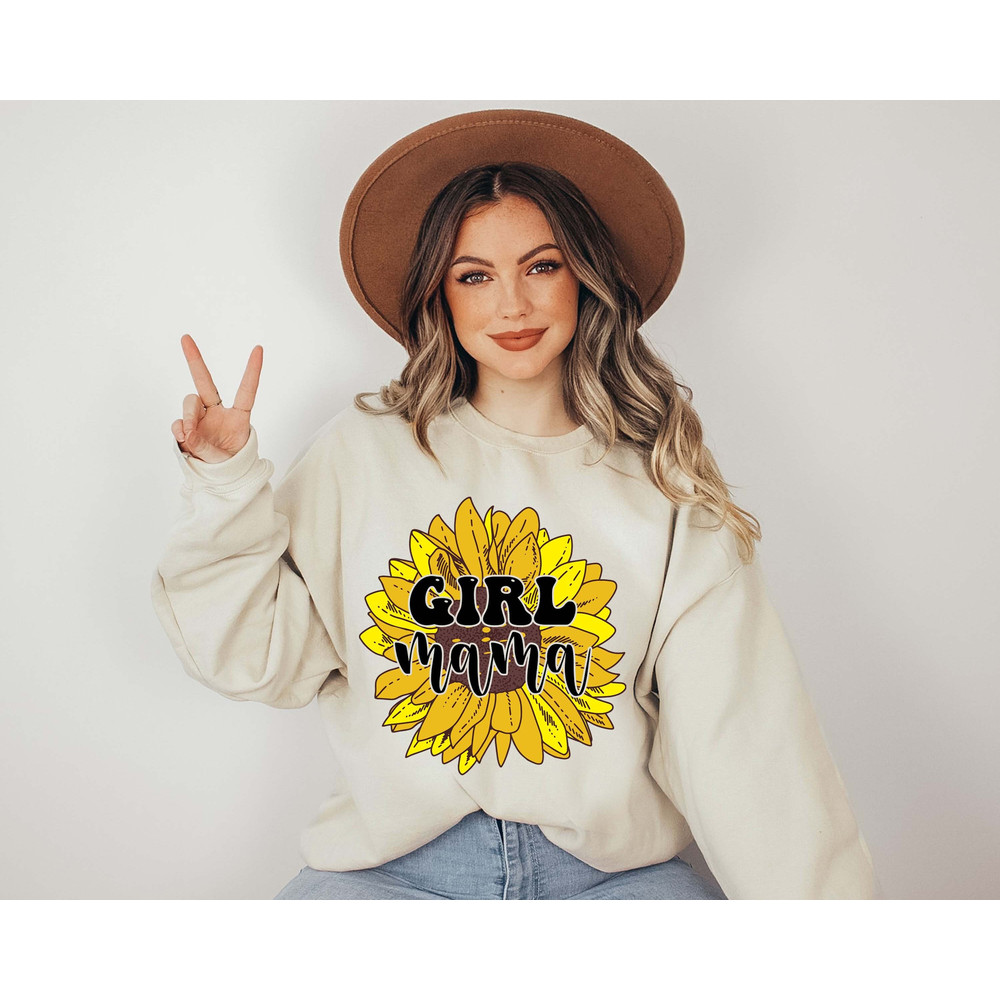 Mom Sunflower Tee, Cute Mom Sweatshirt, Mom Gift for Her, Girl Mama Sweatshirt, Retro Floral Mama, Mom Life Sweatshirt, Girl Mom Gift.jpg