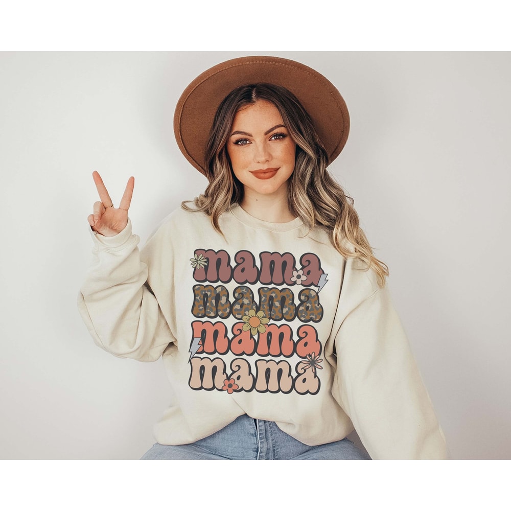Western Mama, Boho Mama Sweatshirt, Retro Mama Tee, Mama Mama Mama Tee, Gift for Mother, Leopard Mothers Day, Country Mom, Mom Sweatshirt.jpg
