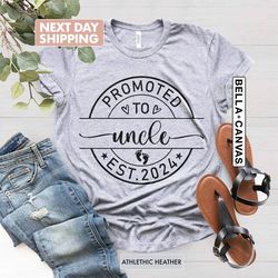 uncle est 2024, funny uncle shirt, reveal uncle gift, promot