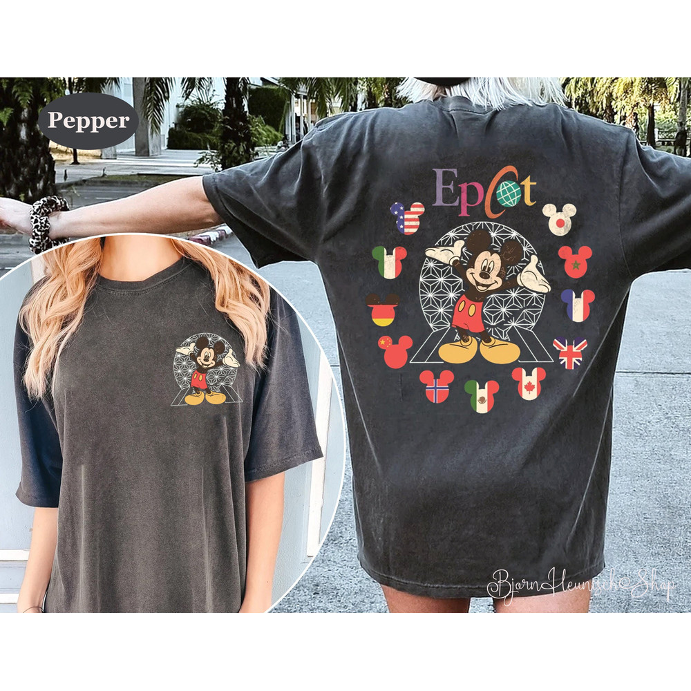 Epcot World Traveler Two-Sided Shirt, Mickey World Traveler Shirt, Epcot Countries Shirt, Epcot World Shirt, Epcot Center Shirt, Epcot 1982.jpg