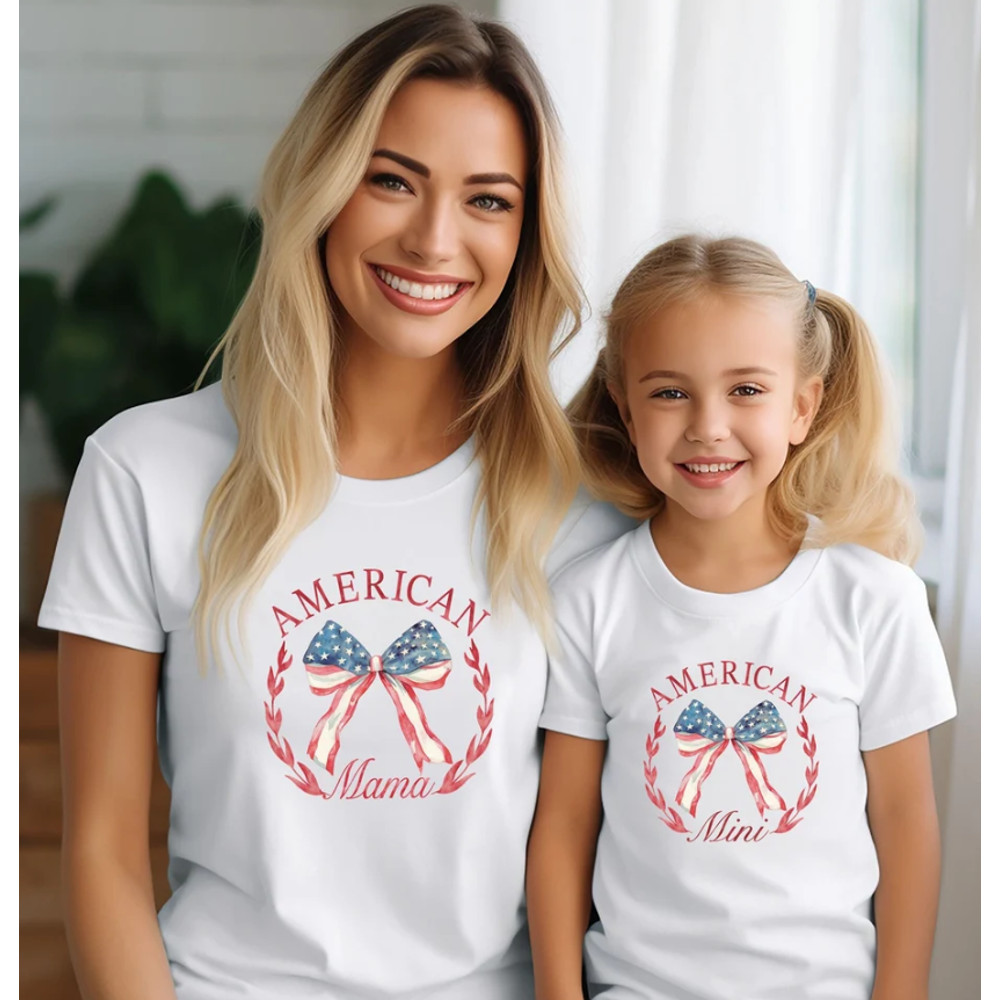 American Mama and Mini Shirts, 4th of July Coquette T-shirt, American Mama Shirt, American Mini Shirt,Independence Day T-shirt.png