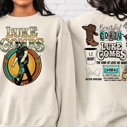 luke combs growing up and getting old 2024 tour sweatshirt, graphic luke combs shirt, combs country music shirt, luke