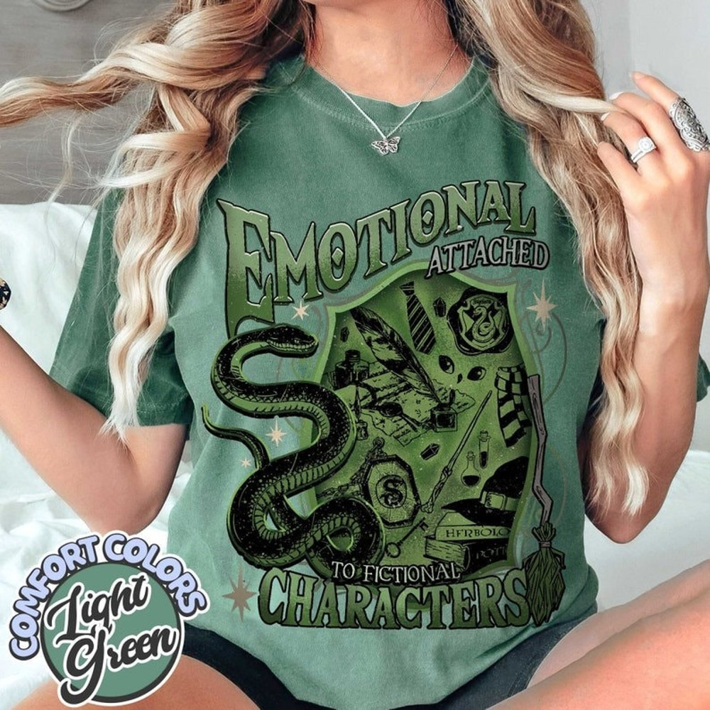 Emotionally Attached To Fictional Characters Comfort Colors Shirt, Book Worm Vibes, Reading Shirt,Wizard Book Sweatshirt,Gift For Book Lover.jpg