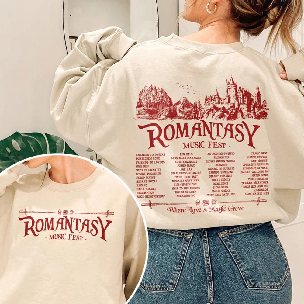 Romantasy Music Fest Sweatshirt, Fantasy Romance Reader Merch, Morally Gray Book Club Shirt, Smut Gift, Dark Romance Reader, Booklover Gift.jpg