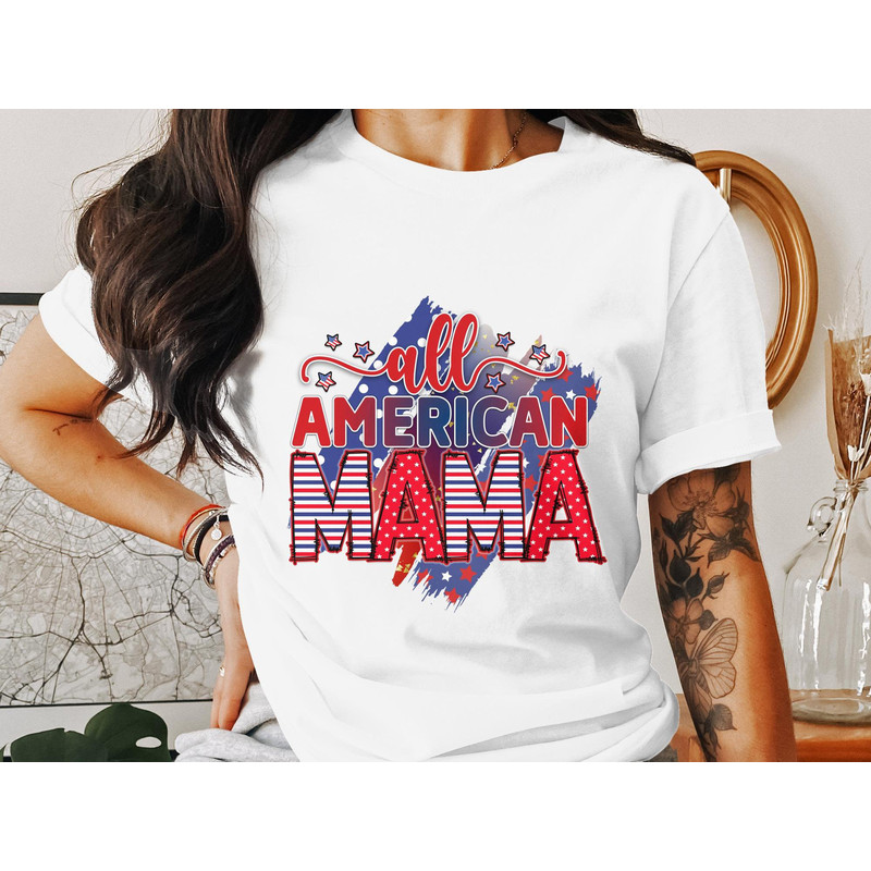 Patriotic Mama Tee, All American Pride Shirt.jpg