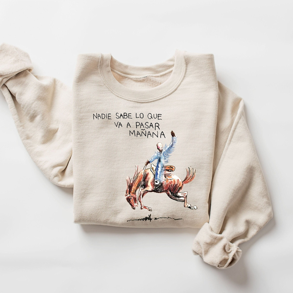 Bad Bunny Nadie Sabe lo que va apasar manana Sweater, Vintage Monaco Sweatshirt, Gift For Fan, Bad Bunny Hoodie, Benito Sweatshirt.jpg