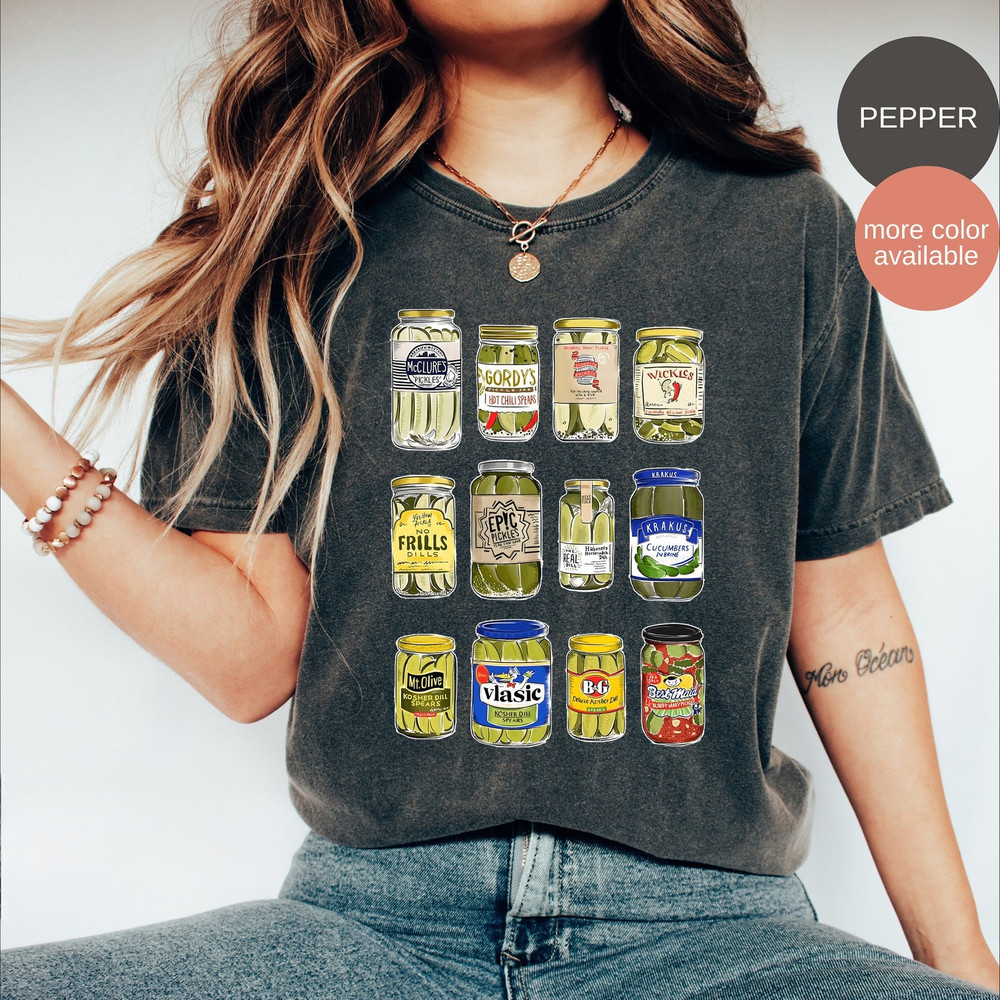 Comfort Colors Vintage Canned Pickles Shirt, Pickle Lovers Shirt, Funny Pickle Shirt, Homemade Pickles Shirt, Pickle Jar Tee.jpg