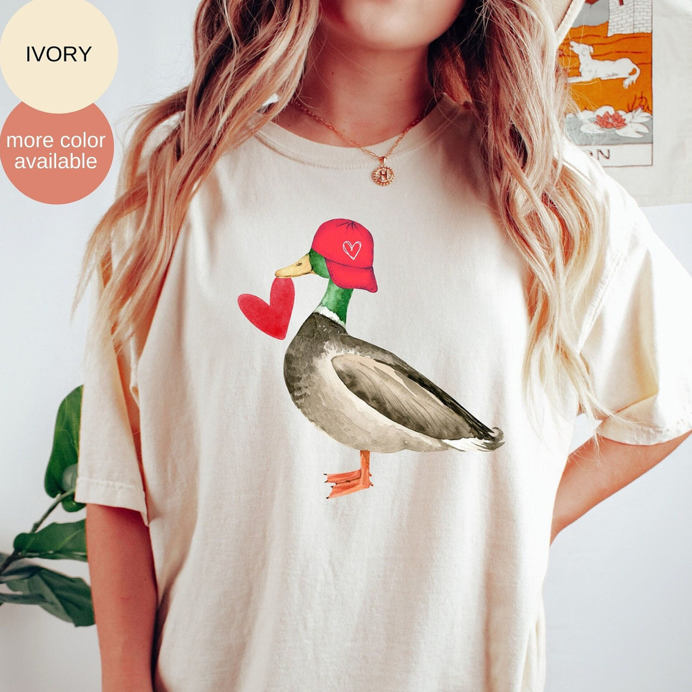 Valentine Mallard Duck, Hunting Valentine's Day Shirt, Valentines Gift, Cute Valentine Shirts, Gift For Her.jpg