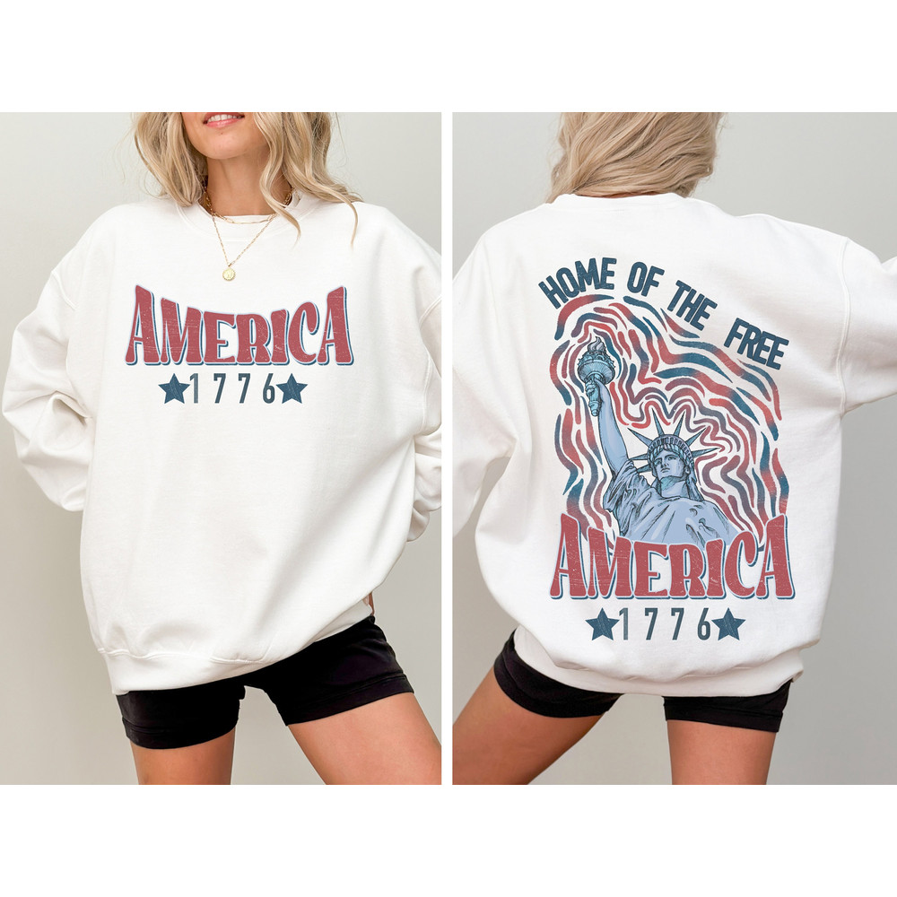 America Ice Cream Shirt Retro Ice Cream Shirt 4th of July Shirt America Red Blue Shirt USA Popsicle Shirt American Parade Shirt US38.jpg