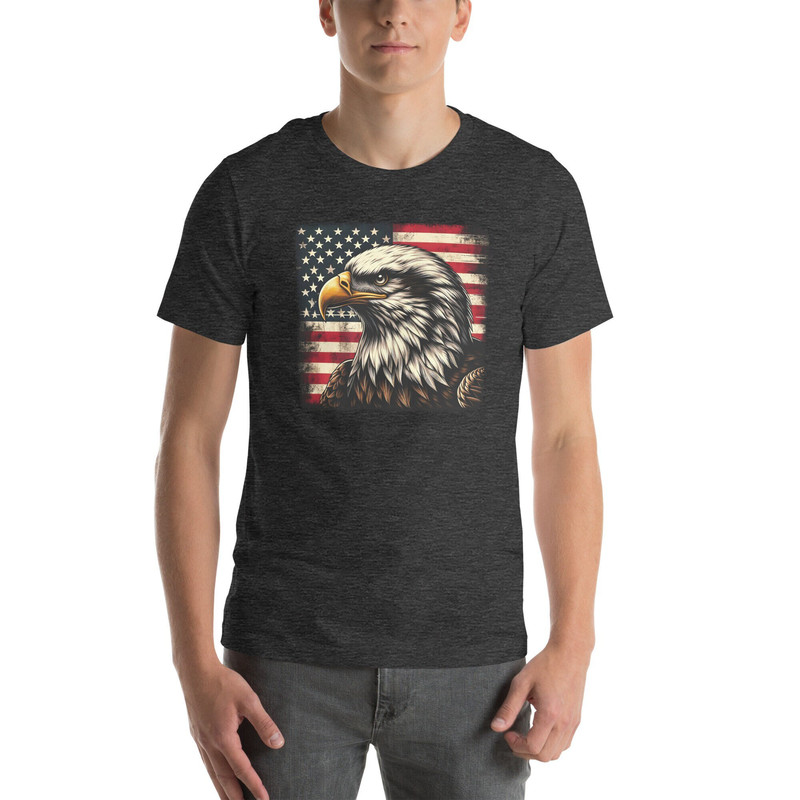 American Flag Eagle Shirt, 4th of July Tee, Distressed USA Flag Shirt, Fourth of July, Veteran Day, Father's Day Gift, Proud Patriotic Shirt.jpg
