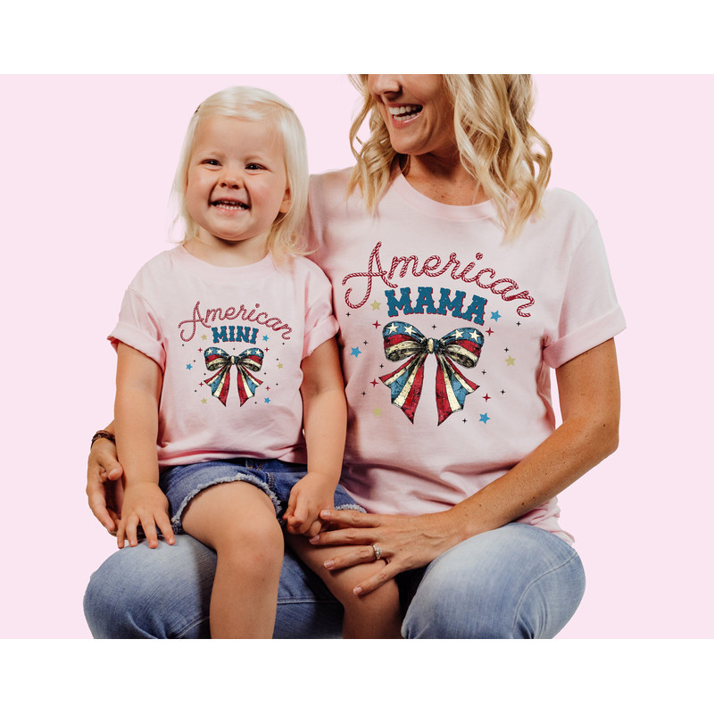 American Mama And Mini Shirt 4th of July Shirt America Red Blue Shirt Mom And Daughter Shirt Patriotic Shirt American Parade Shirt US49 US50.jpg