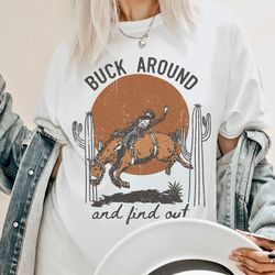 bucking bronco shirt, comfort colors retro western shirt, wild west gift western crewneck vintage western shirt