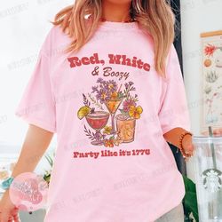 party like its 1776 shirt, red white and boozy, matching july 4th party shirts, 4th of july party celebration shirt