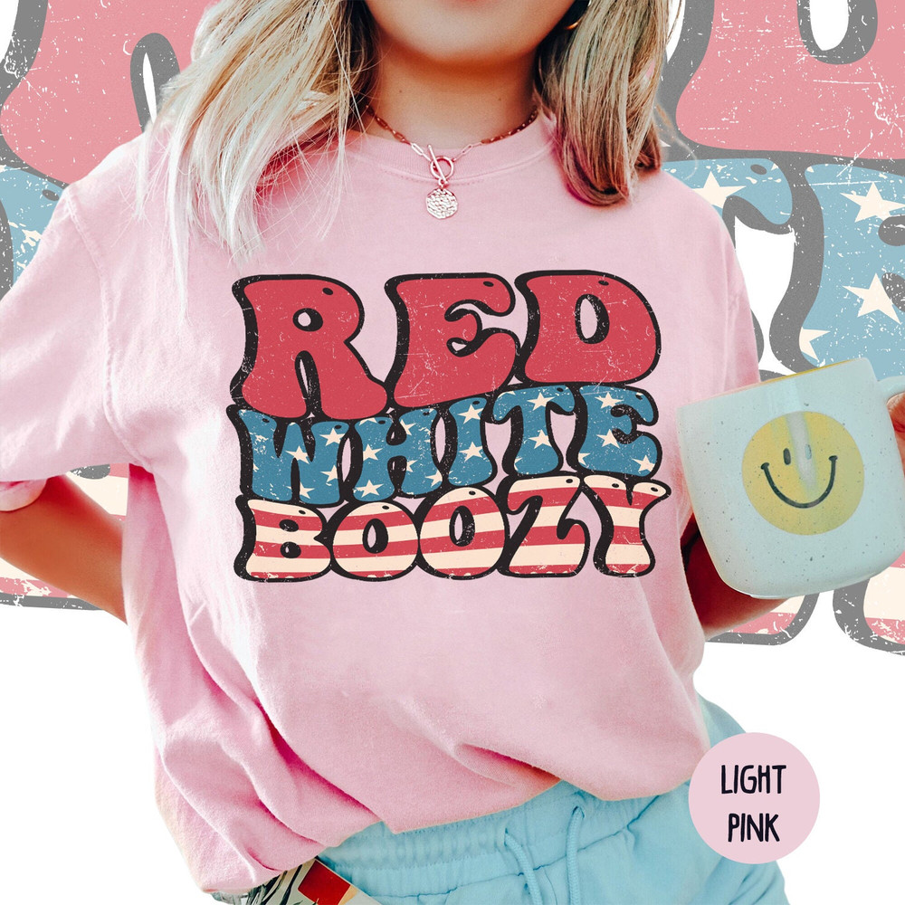 Red White and Boozy, Matching July 4th party Shirts, 4th of July Party Celebration Shirt, Independence Day Shirt, Patriotic T-Shirt.jpg